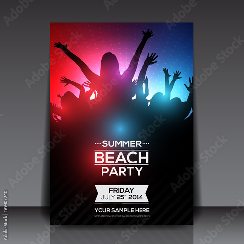 Summer Beach Party Flyer - Vector Design