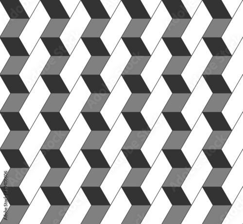 Seamless geometric pattern in op art design. Vector illustration