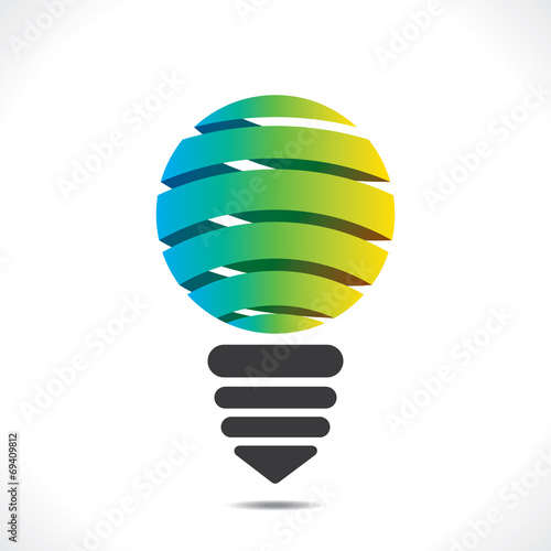 creative colorful bulb design vector photo