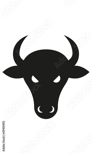 Stier Kopf Frontal Böse