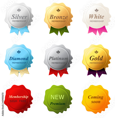 Vintage Labels membership template collection