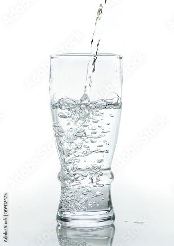 water splashing from glass