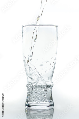 water splashing from glass