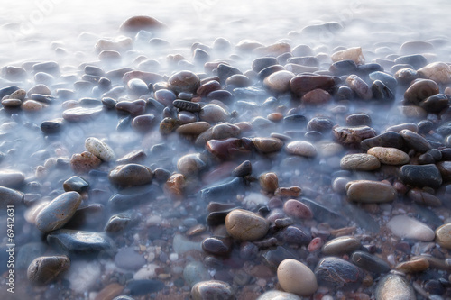 pebbles on the beach.