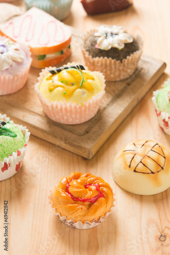 cupcakes with food backgrounds