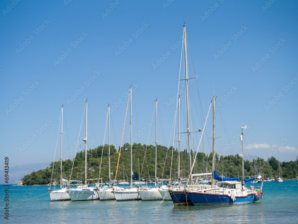 Obraz premium Harbor of Nidri on Lefkas island
