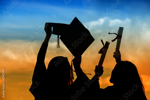 Obraz na plátně graduation students