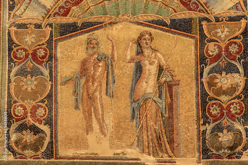 Close up des Mosaik, Herkulaneum - Casa di Nettuno e Anfitrite photo