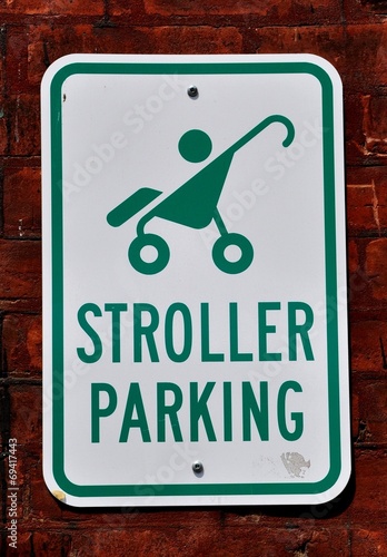 Tapety artystyczne Stroller parking sign