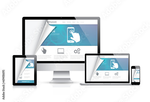 Website styling coding concept. Realistic vector illustration.