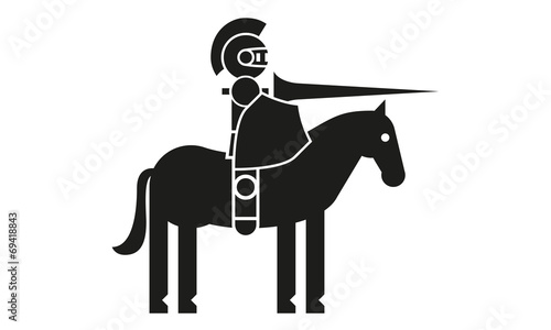 Ritter auf Pferd