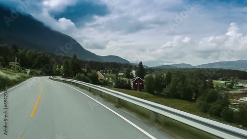 Scenic Drive, Norwegian Sea, Norway photo