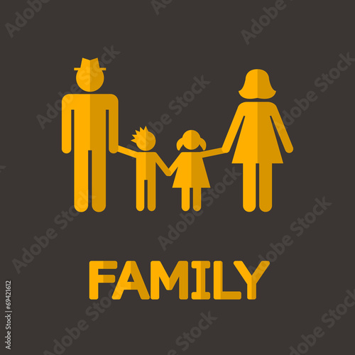 family design over background vector illustration flat photo