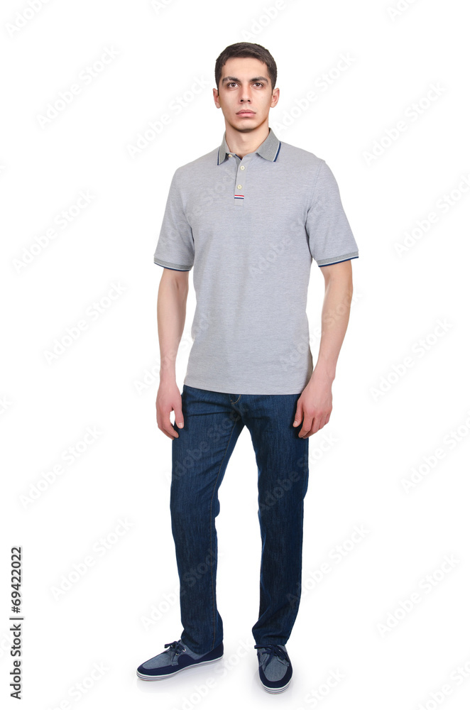 Man in fashion look isolated on white Man in fashion look isolated on white