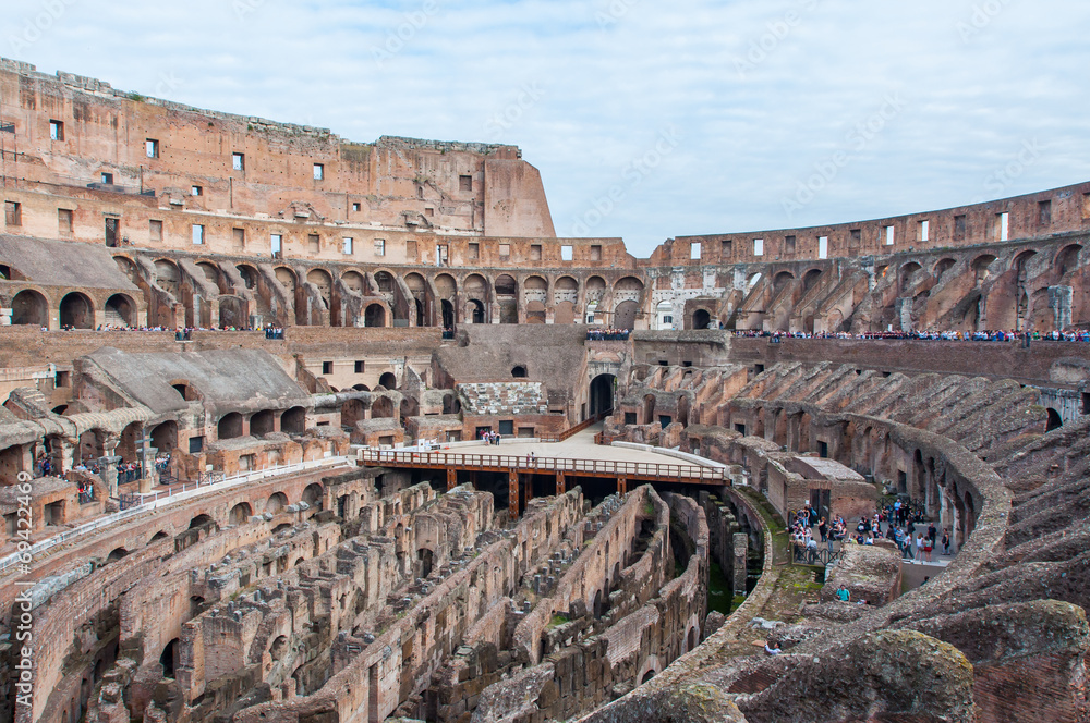 Inside Colosseum in rome