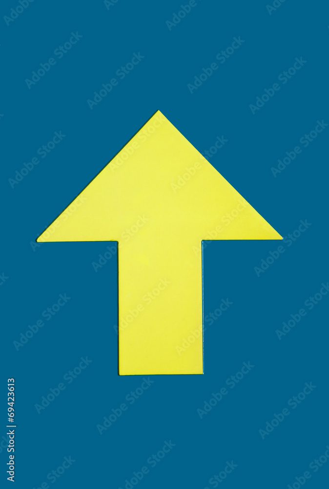 Fototapeta premium direction arrow showing upside