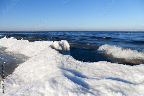 Winter at Baltic sea.