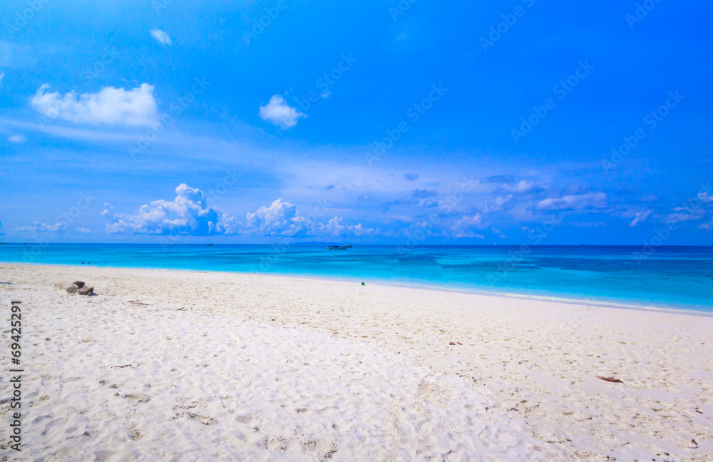 Tropical beach of Andaman Sea in Tachai island - Thailand