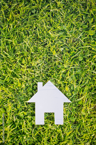 Cutout White House on Green Grass