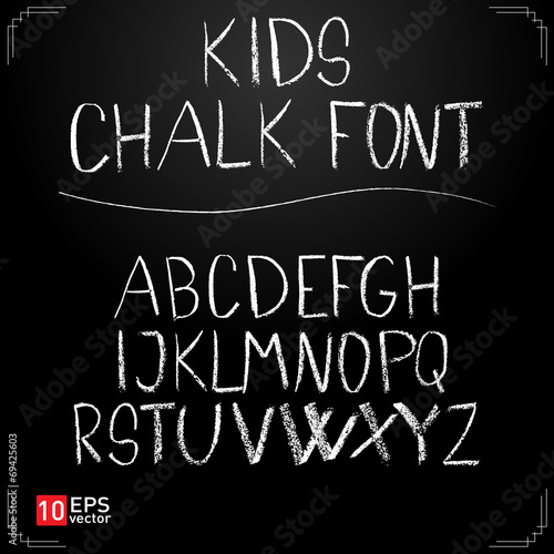 Kids chalk font