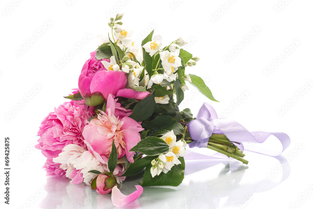 Fototapeta premium beautiful bouquet of peonies