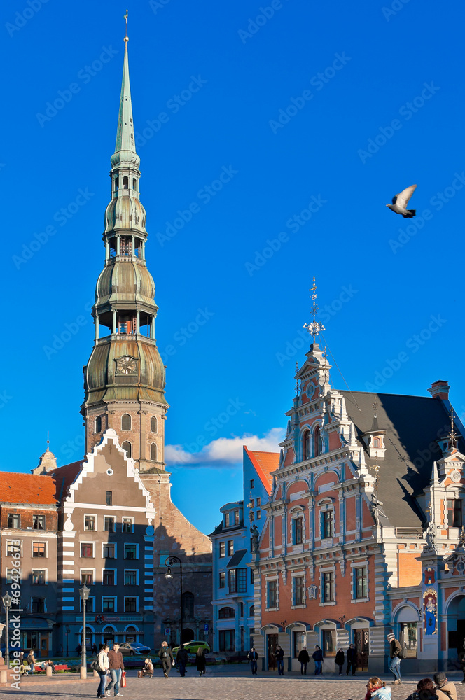 Obraz premium A town hall area is in Riga