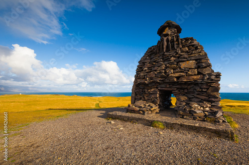 Sculpture of Bardur in the Snaefellsness peninsula, West Iceland photo