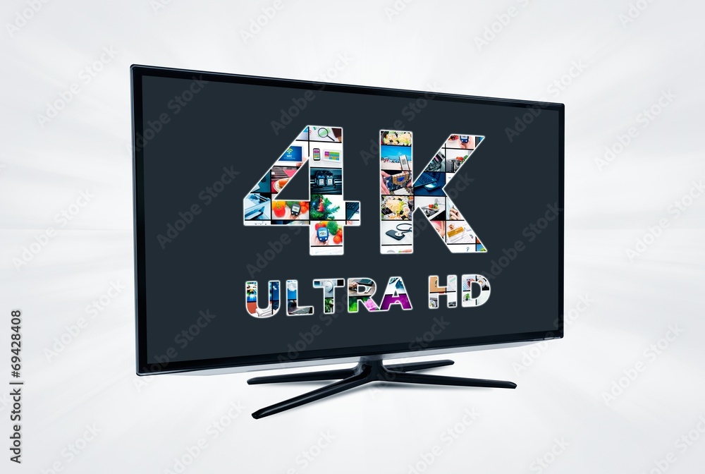 TV ultra HD. 4K television resolution technology TV ultra HD. 4K television resolution technology