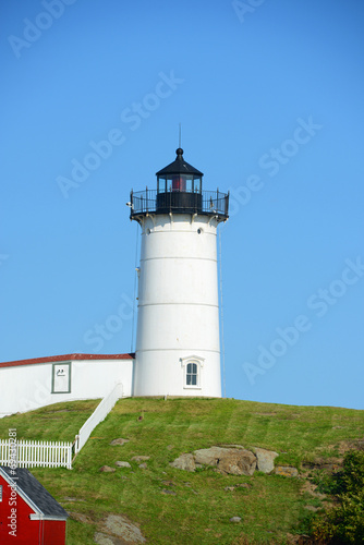 Cape Neddick Lighthouse  Old York Village  Maine  USA