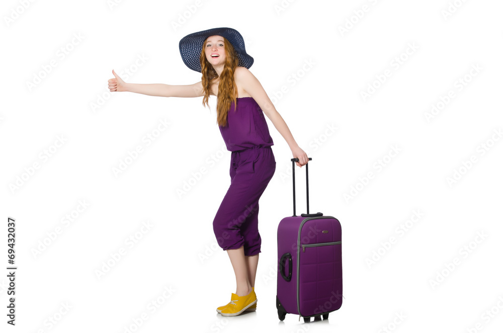 Travelling tourism concept isolated on white Travelling tourism concept isolated on white