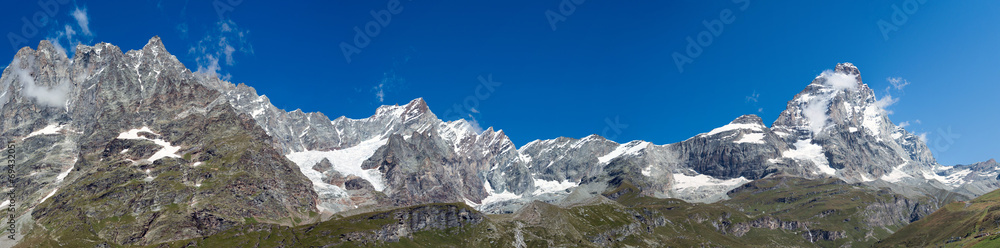 Panorama della valle del Cervino