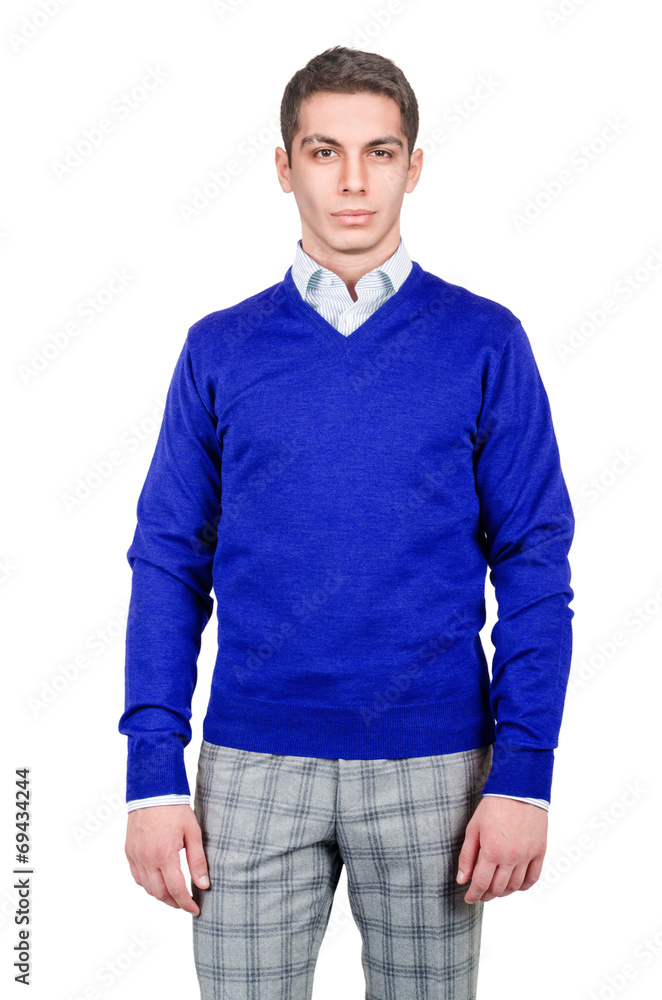 Fototapeta premium Male sweater isolated on the white