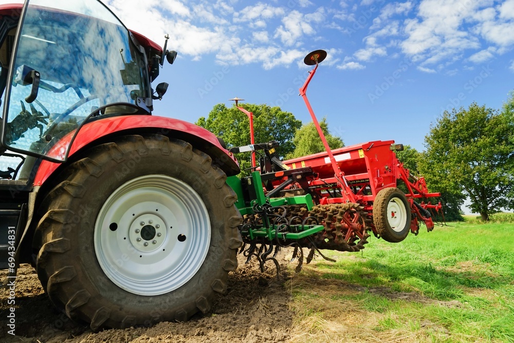 Obraz premium Getreideanbau, Herbstbestellung - Nahaufnahme
