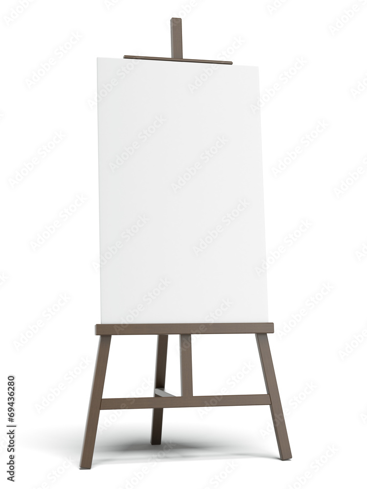 Dark easel with empty canvas Dark easel with empty canvas