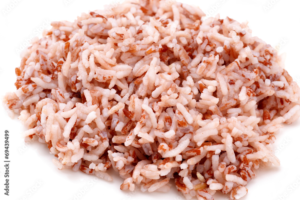 Cooked Brown Rice isolated Cooked Brown Rice isolated