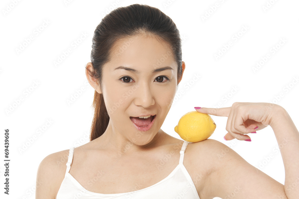 beautiful beauty skin care -up and holding lemon, beautiful beauty skin care -up and holding lemon,