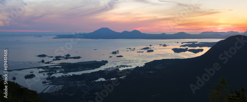 Sitka sunset from Mount Verstovia photo