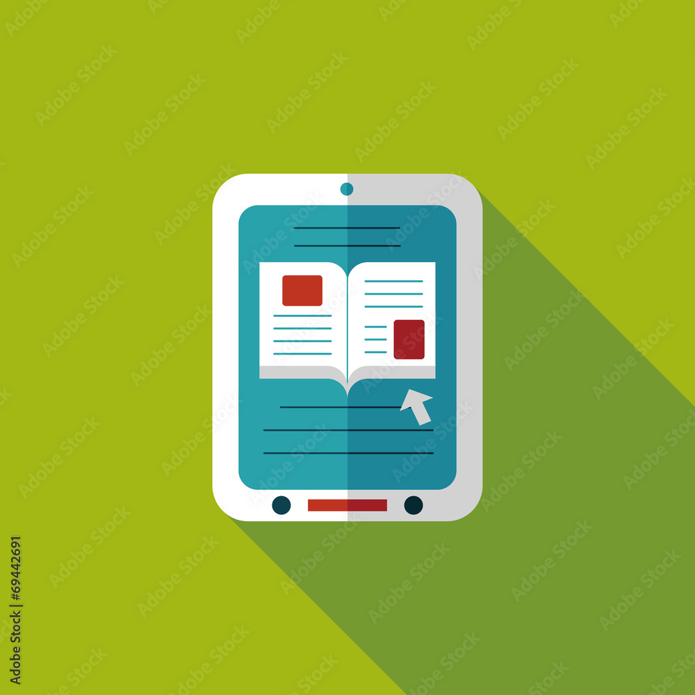 e-learning flat icon with long shadow,eps10 e-learning flat icon with long shadow,eps10