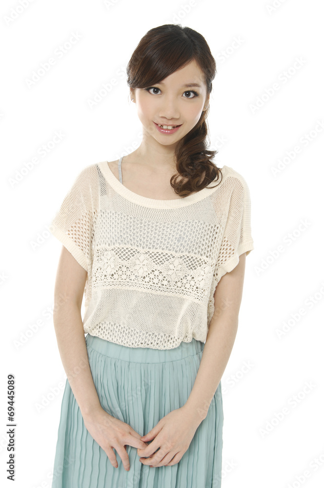 portrait of attractive young female posing portrait of attractive young female posing