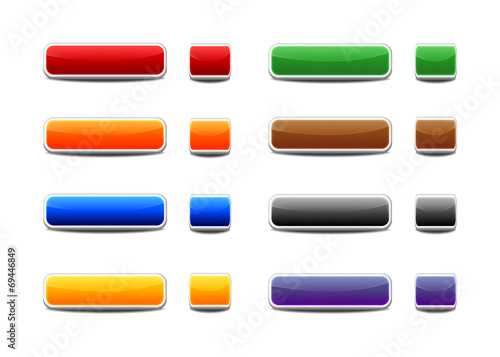Set of colored web buttons