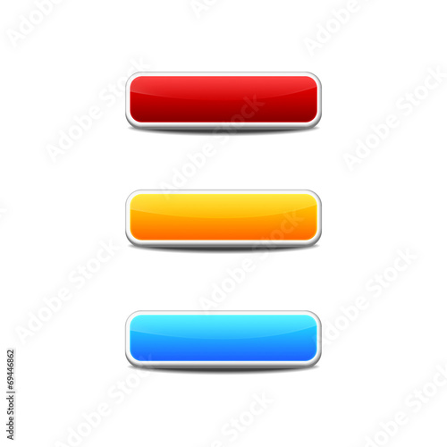 Set of colored web buttons
