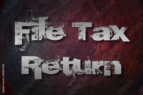 File Tax Return Concept