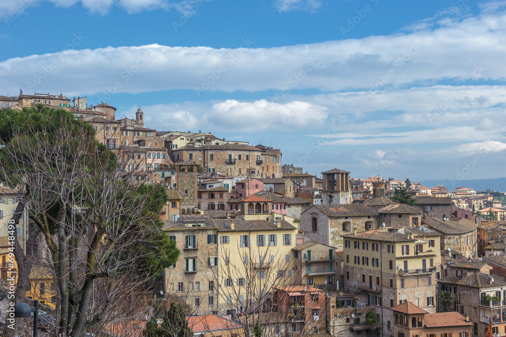 Panoramic view of Perugia, Umbria, Italy