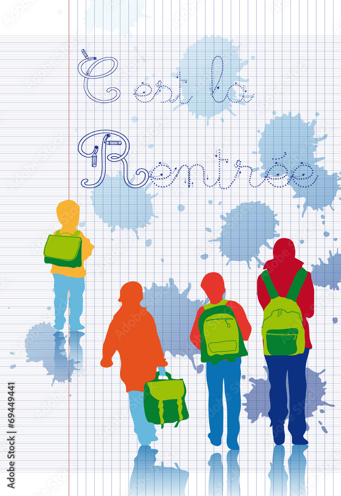 la rentrée scolaire Stock-Illustration | Adobe Stock