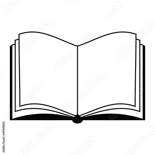 Book icon on white background