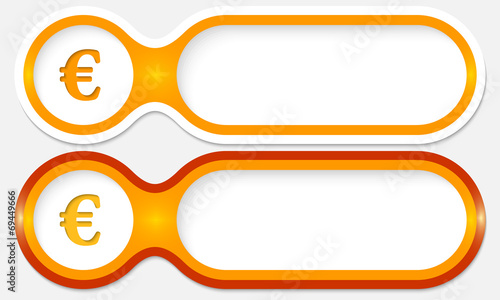 two buttons for entering text with euro symbol