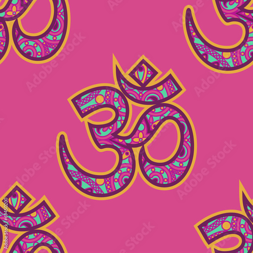 ohm pattern on pink
