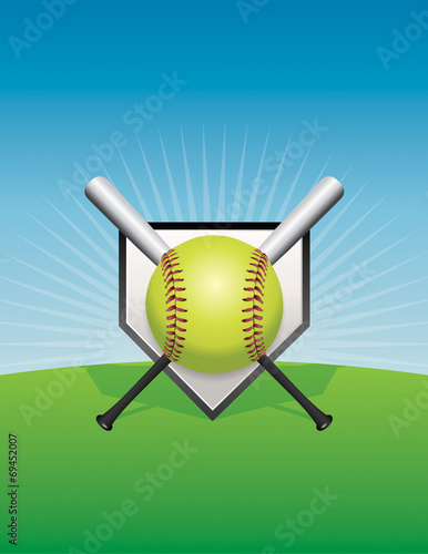 Softball Background Illustration