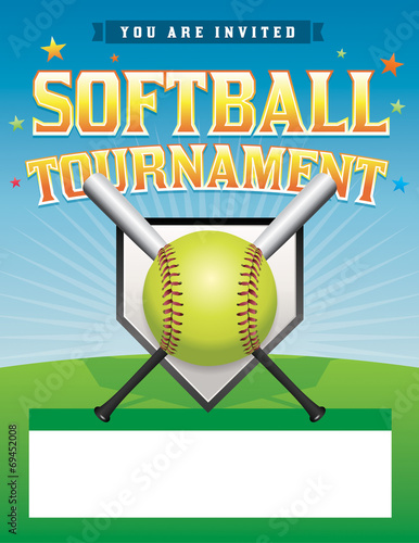 Softball Tournament Illustration