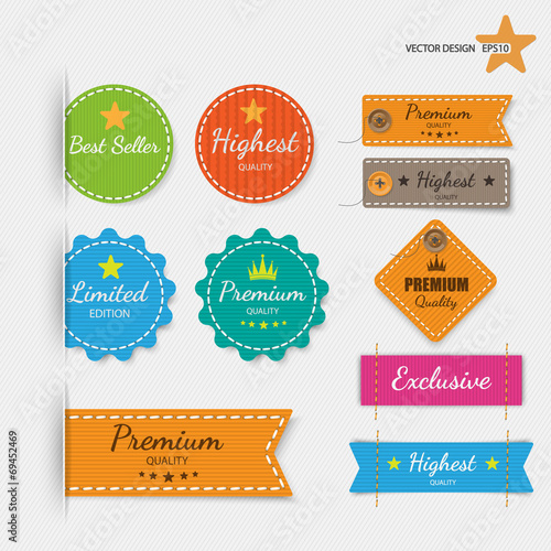Clothing labels. Vector.